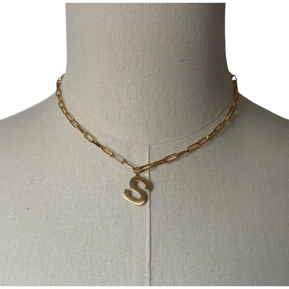 Kate Spade Gold 17 Inch Chain Necklace With S Pendant  NWT - Picture 3 of 8